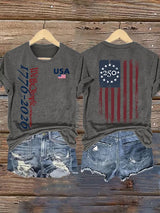 Women's  USA 250TH Print Crew Neck T-Shirt