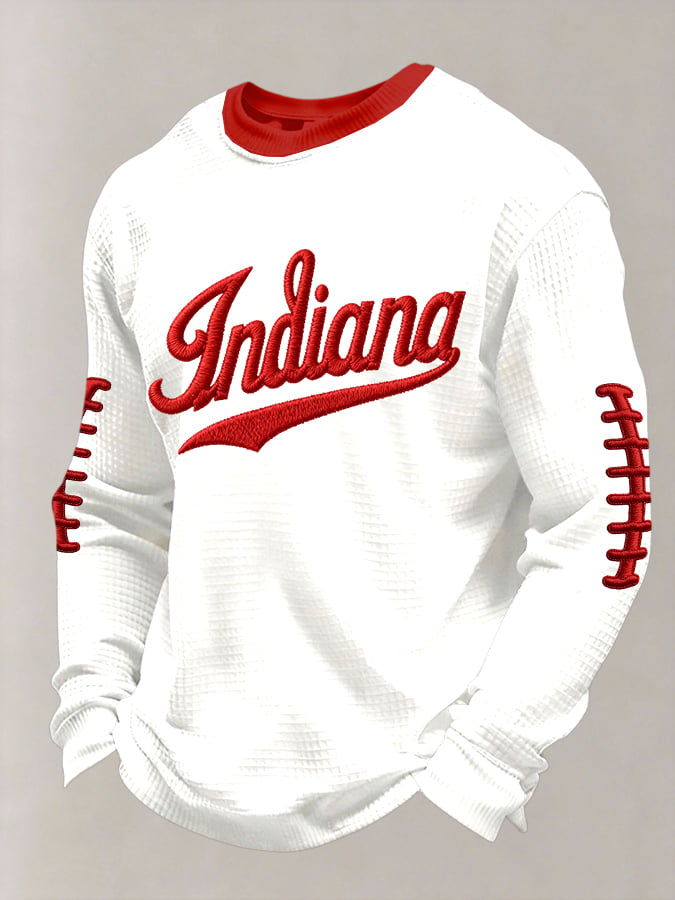 Men's Football Printed Casual Long-Sleeved Top
