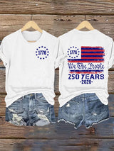 Women's  250 YEARS Print Casual T-Shirt