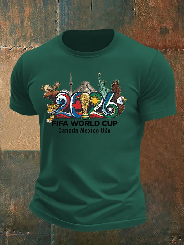 Men's  2026 Canada Mexico Usa Football T-shirt