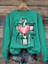 Women's  "God is Good All The Time" Print  Sweatshirt