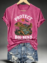 Women's Protect Big Bend National Park, Scenic Desert Landscape T-Shirt