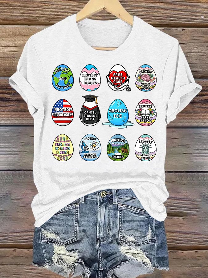 Women's  Spring Easter FDT Subtle Hidden Message T-shirt