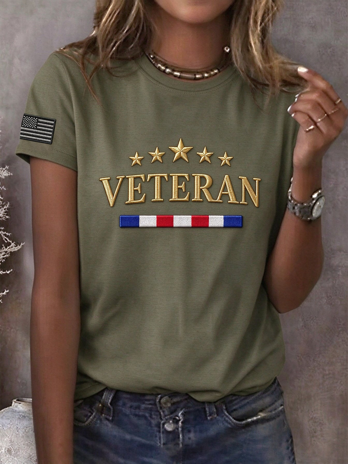 Women's Veteran DD-214 Print Casual Tee