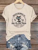 Women's  Retro Funny Proud Member Of Club Menopause Perimenopause Print T-Shirt