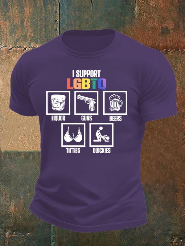 Men's I support LGBTQ Print T-shirt