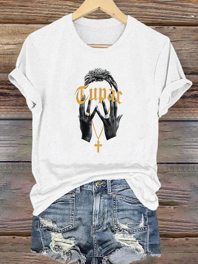 Women's Retro Rap Star Comfortable Pure Cotton T-Shirt