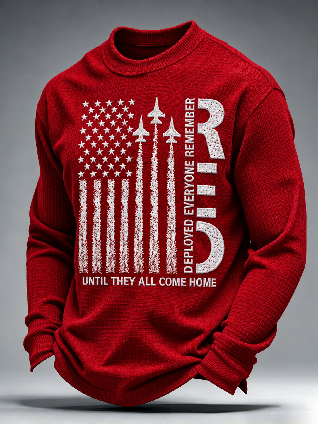 Men's Red Friday Printed Waffle-Knit Top