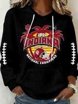 Women's Football Print Casual Sweatshirt