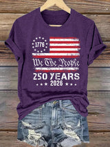 Women's  250 YEARS Print Round-Neck T-Shirt