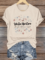 Women's Round-Neck Retro Funny Proud Member Of  Club We Do Not Care Menopause Perimenopause Print T-Shirt