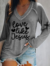 Women's Love Like Jesus Print T-Shirt