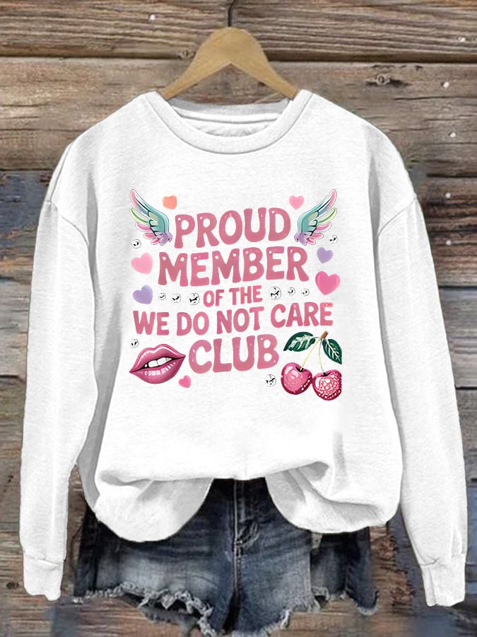 Women's  Retro Funny Proud Member Of Club Menopause Perimenopause Print  Sweatshirt