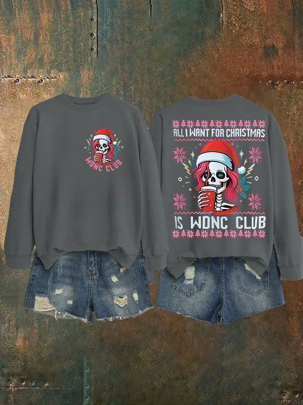 Women's  Retro Funny Proud Member Of Club We Do Not Care Menopause Perimenopause Print   Sweatshirt