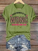 Women's  Retro Funny Proud Member Of Club Menopause Perimenopause Print T-Shirt