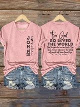 Women's God Loved The World Printed T-Shirt