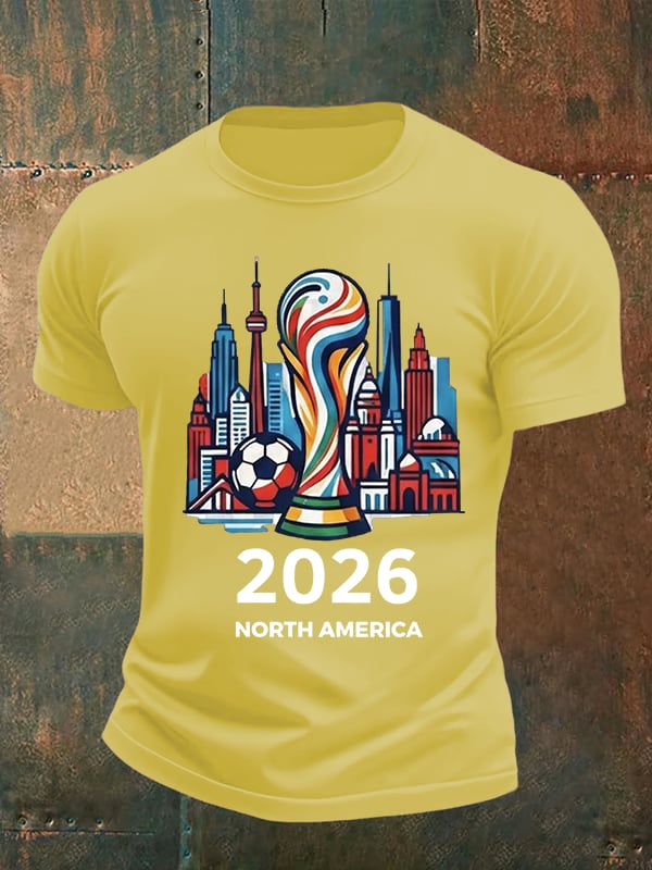 Men's  North America WC 2026 Soccer printed T-shirt