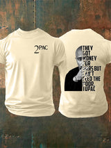 Men's  2Pac Rapper  Print  T-Shirt