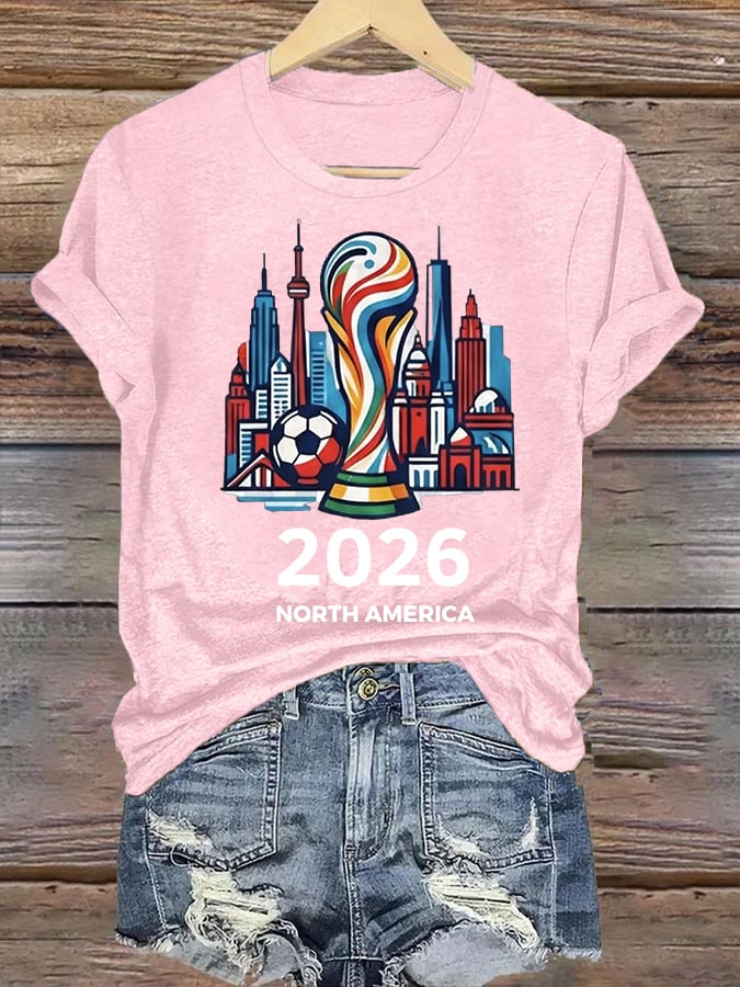 Women's  North America WC 2026 Soccer printed T-shirt