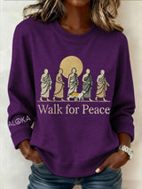 Women's Walk For Peace  Art Print Sweatshirt