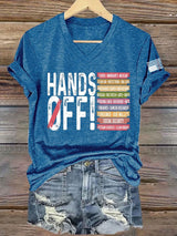 🔥Buy 3 Get 15% Off🔥Women's Retro Hands Off Protest Print T-Shirt