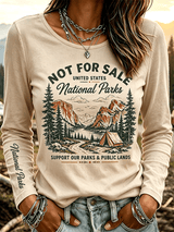 Women's "Support Our Parks & Public Lands"Comfortable  Long-Sleeve T-Shirt