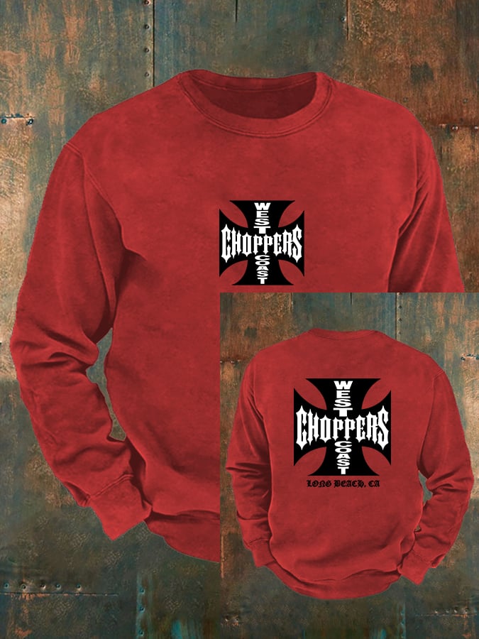 Men's West Coast Choppers-Inspired Paul Tribute Print   Sweatshirt