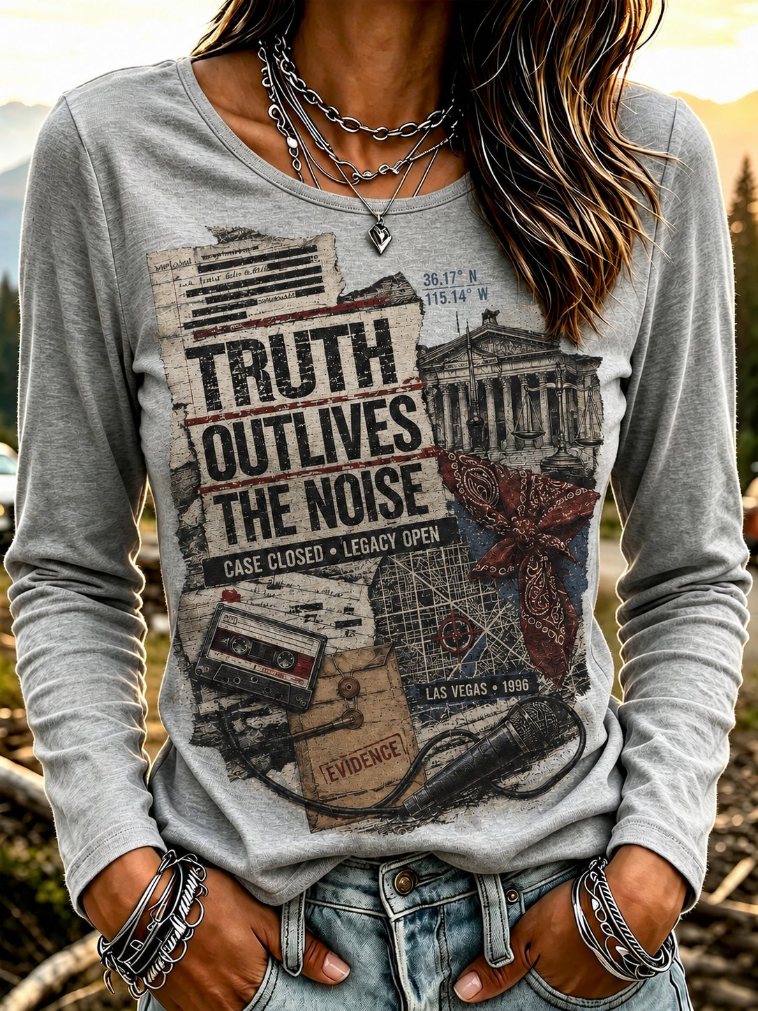 Las Vegas Rap Cold Case Final Verdict Retro Graphic Tee Hip‐Hop History Street Culture Apparel