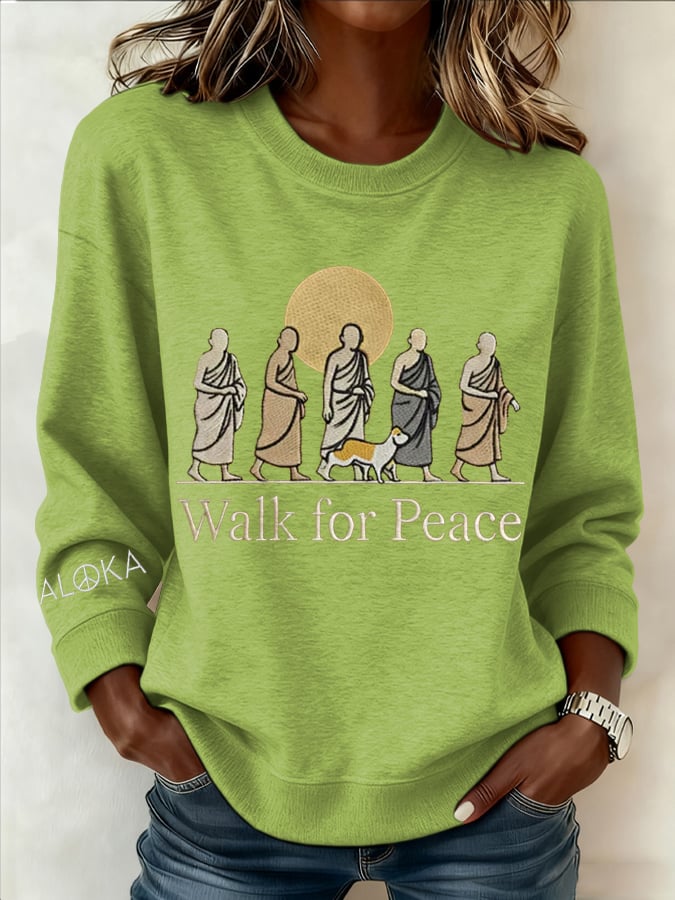 Women's Walk For Peace  Art Print Sweatshirt