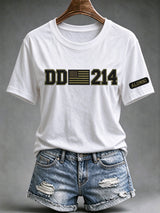 Women's Veteran DD-214 Print Casual Tee