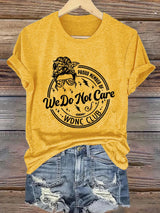 Retro Funny Proud Member Of WDNC Club We Do Not Care Menopause Perimenopause Print T-Shirt