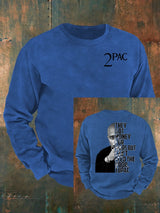 Men's 2Pac Rapper Print  Sweatshirt