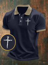 🔥Buy 3 Get 15% Off🔥Men's Faith Printed Casual Polo Shirt