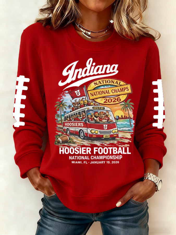 Women's Football  Printed Long-Sleeve Sweatshirt