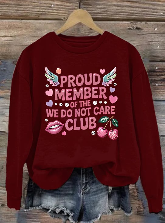 Women's  Retro Funny Proud Member Of Club Menopause Perimenopause Print  Sweatshirt