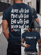 Men'S Casual "I Have Prayed And Been Ready To Face Anything" Faith Short Sleeve T-Shirt