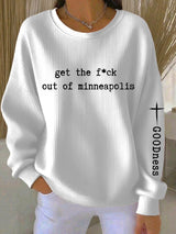 Women's Justice For Her Print Casual Sweatshirt