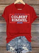 Women's  Modern Talk Show Colbert Kimme 2028Print T-Shirt