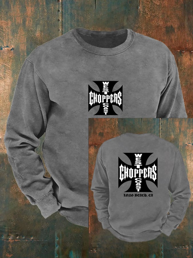 Men's West Coast Choppers-Inspired Paul Tribute Print   Sweatshirt