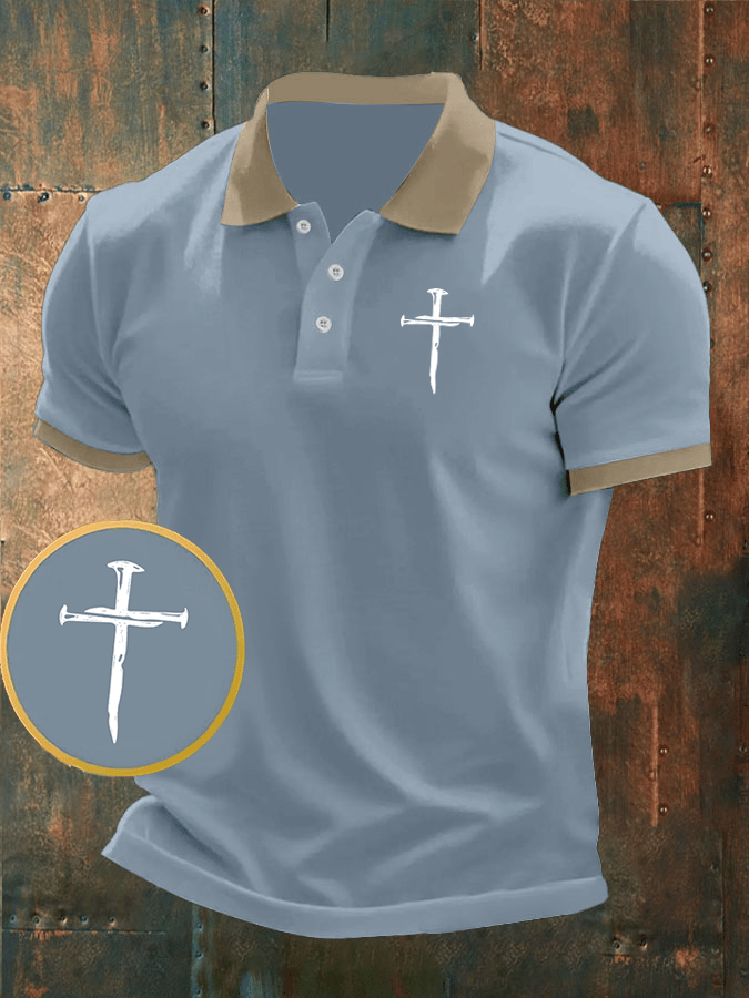 🔥Buy 3 Get 15% Off🔥Men's Faith Printed Casual Polo Shirt