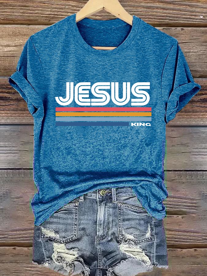 🔥Buy 3 Get 15% Off🔥Women'S Casual Christian Faith Graphic Print Short Sleeve T-Shirt
