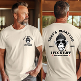 That's What I Do 1965-1980 I Fix Stuff And I Know Things Funny Adult Art Pattern Print T-Shirt