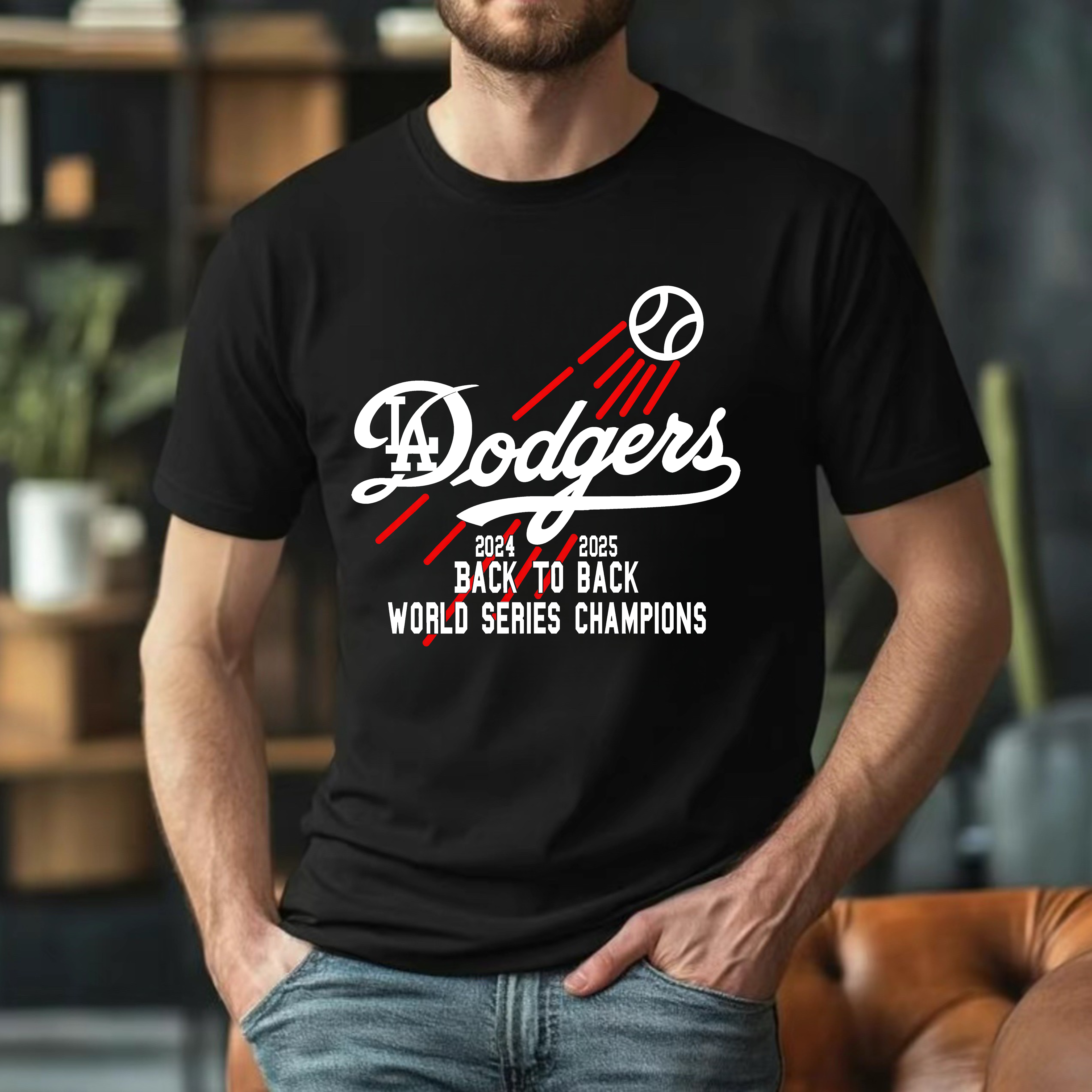 Dodgers Back To Back World Series Champions Tee For Men