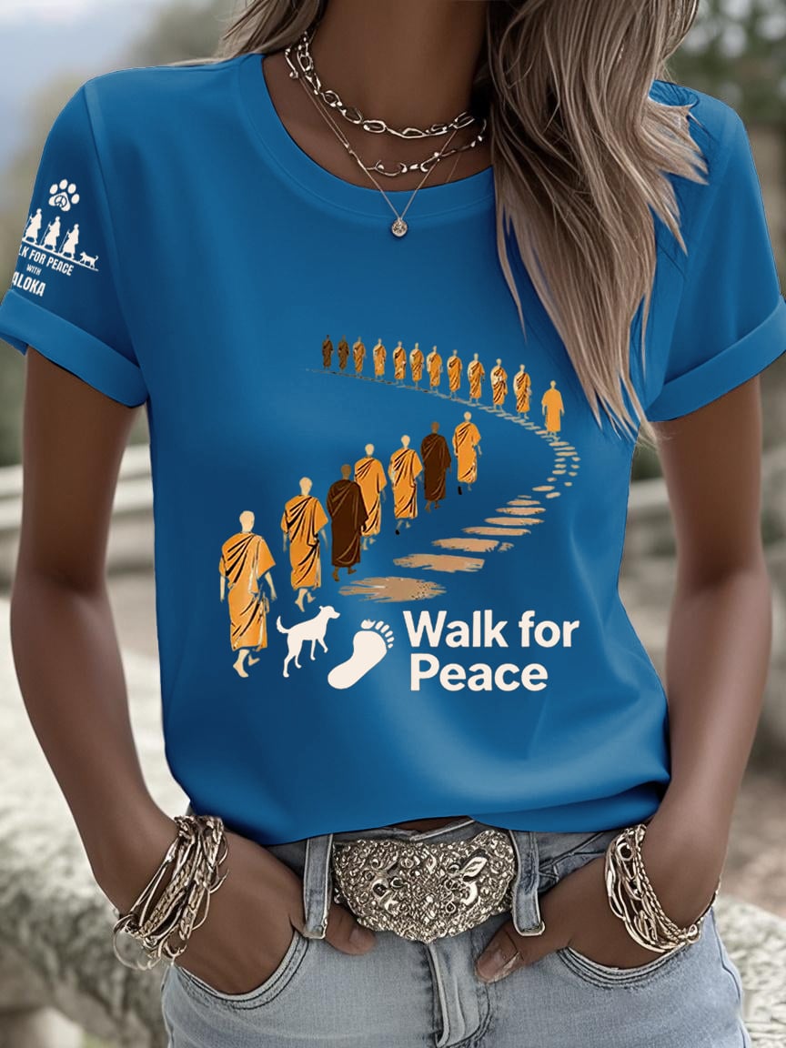 Women's Walk For Peace  Art  Print T-Shirt