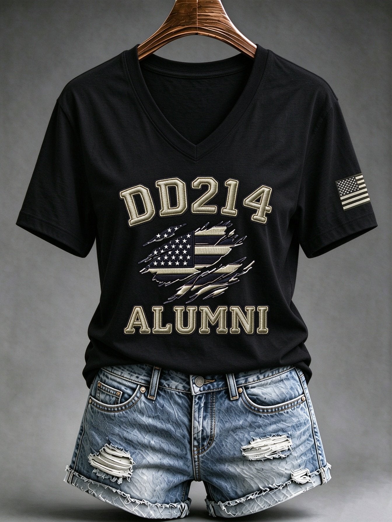 Women's Veteran Pride DD-214 Printed Casual T-Shirt