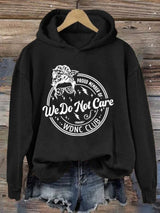 Women's  Retro Funny Proud Member Of Club We Do Not Care Menopause Perimenopause Print  Hoodie