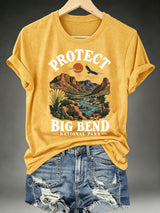 Women's Protect Big Bend National Park, Scenic Desert Landscape T-Shirt