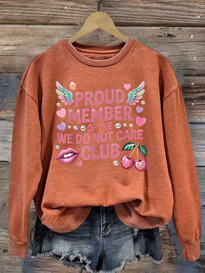 Women's  Retro Funny Proud Member Of Club Menopause Perimenopause Print  Sweatshirt