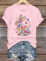 Women's  Spring Easter Bunny Subtle Hidden Message FDT T-shirt