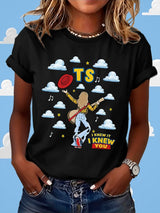 Retro I Knew It Print T-Shirt
